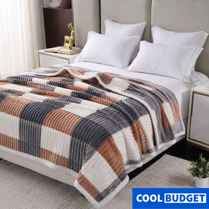 Warm Rib Blanket 90 × 80 Inch Size No 1 Quality