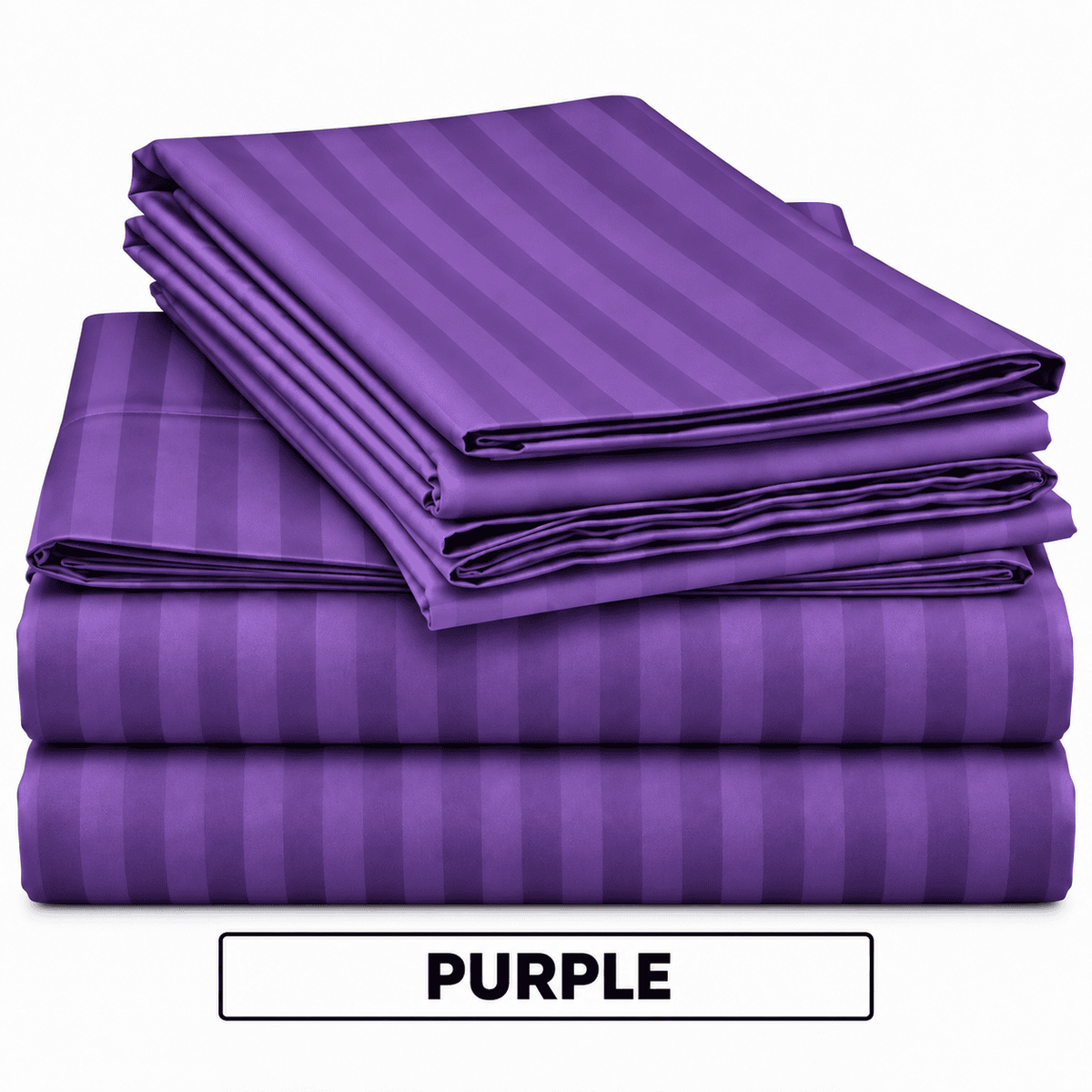 2 Pcs Offer Pack | Premium Egyptian Cotton Striped Bed Sheets | Soft, Stylish and Comfortable - Multi Colours - Free Delivery