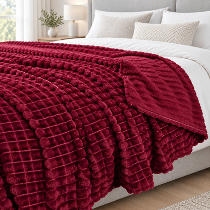 Luxury Waffle Blanket 80x100 | 2 Pieces Promo Pack | Random Colors | Free Delivery