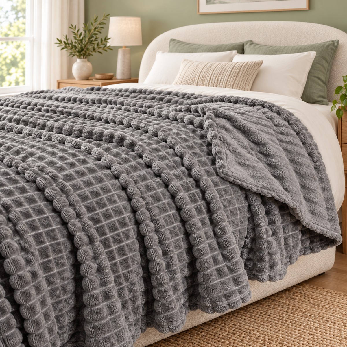 Luxury Waffle Blanket 80x100 | 2 Pieces Promo Pack | Random Colors | Free Delivery