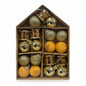 Decorative Christmas Hanging Ornaments - Orange And Gold Baubles & Mini Drums