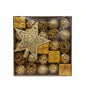 Gold Christmas Ornament Set - Premium Holiday Decoration Collection with Tree Topper Star