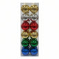 Multicolor Metallic Christmas Ornament Set - Shatterproof Ball Ornaments in Gold, Silver, Red, Green & Blue