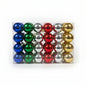 Christmas Ball Ornaments Set - Multi Color Metallic Collection (Blue, Green, Silver, Red & Gold)