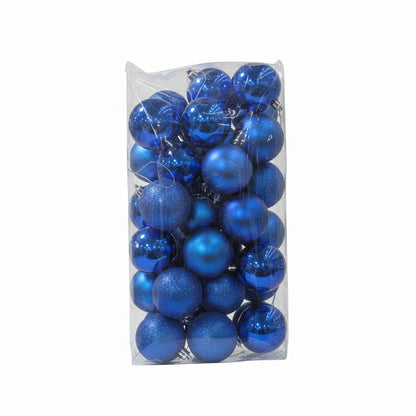 Vibrant Blue Christmas Ornament Set - Premium Shatterproof Holiday Ball Ornaments