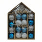 Premium Christmas Ornament Set - Blue & Silver Collection with Bells, Drums, and Baubles