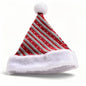 Red & Silver Striped Knit Christmas Santa Hat