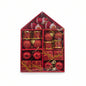 Traditional Red & Gold Christmas Ornament Set with Santa, Drums, Balls, and Gift Boxes
