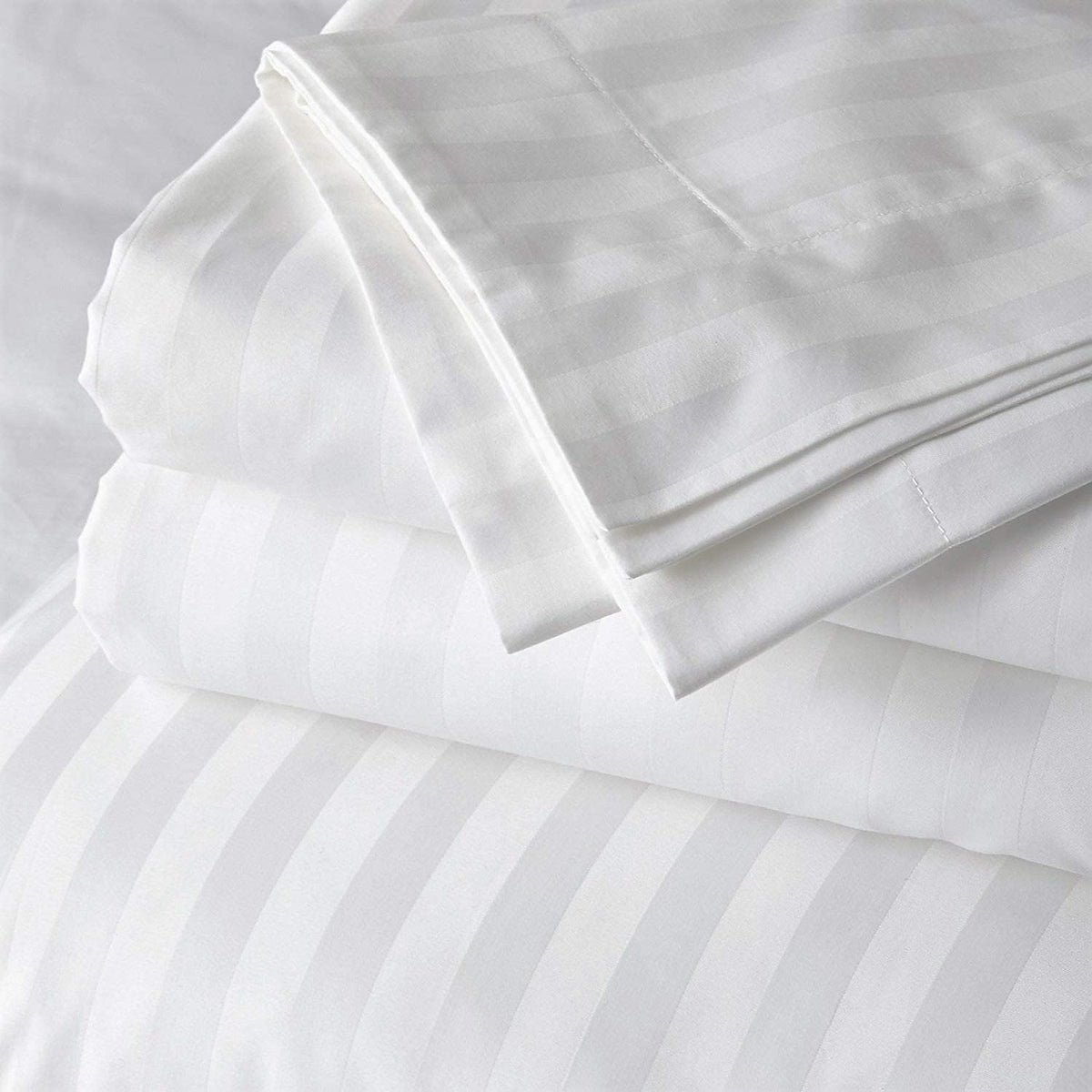 Premium Egyptian Cotton Striped Fitted Bed Sheets | Soft, Stylish and Comfortable | Multi Colours - Free Delivery