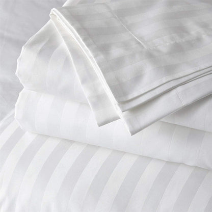 Premium Egyptian Cotton Striped Fitted Bed Sheets | Soft, Stylish and Comfortable | Multi Colours - Free Delivery