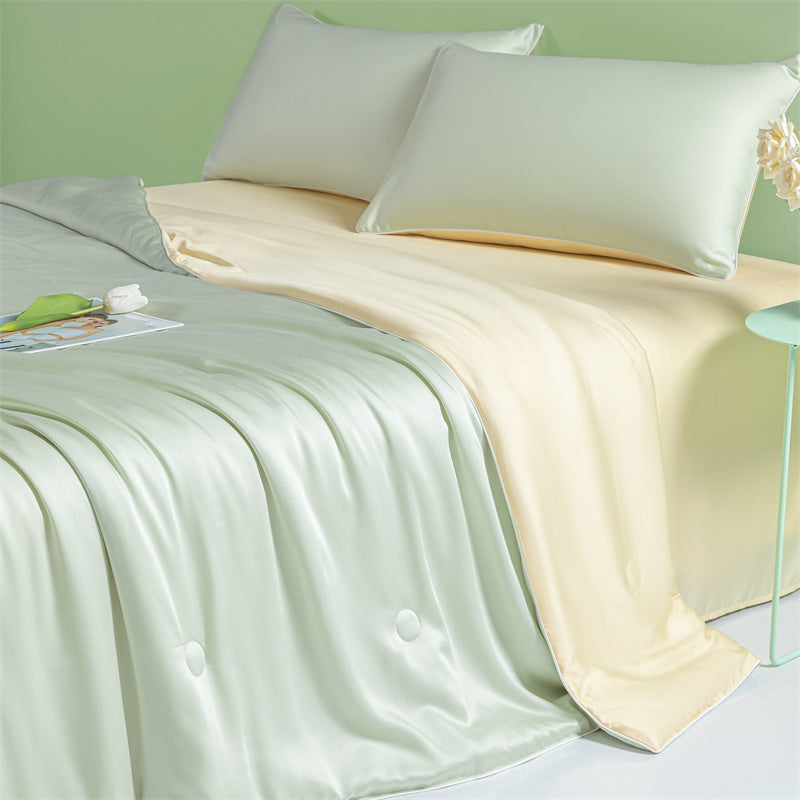 Wash Ice Silk Double Combination Summer Cool Quilt,Cold Air Condition Thin Blanket