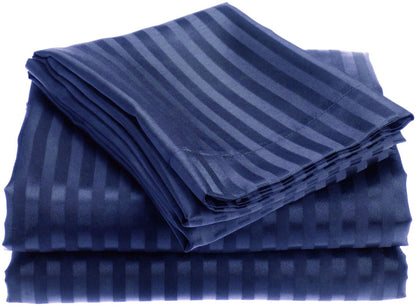 EGYPTIAN STRIPE BED SHEET WITH 2 PILLOW CASES