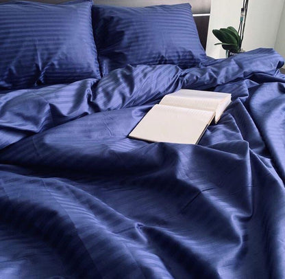 EGYPTIAN STRIPE BED SHEET WITH 2 PILLOW CASES