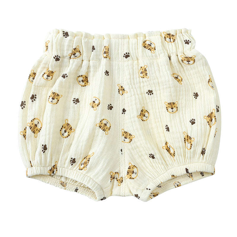 0-5Y Baby Girls Boys Pumpkin Shorts Summer Soft Cotton Kids Shorts Adorable Prints and Elastic Waist Easy Wear Shorts Clothes
