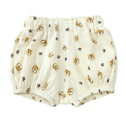 0-5Y Baby Girls Boys Pumpkin Shorts Summer Soft Cotton Kids Shorts Adorable Prints and Elastic Waist Easy Wear Shorts Clothes
