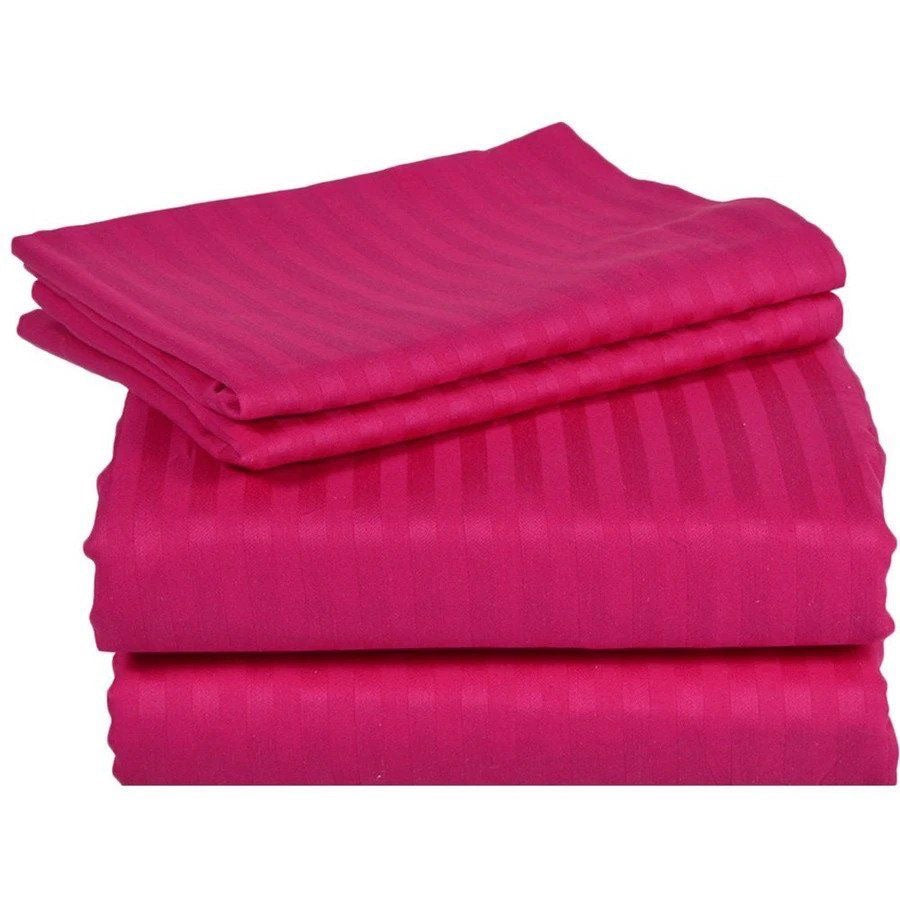 EGYPTIAN STRIPE BED SHEET WITH 2 PILLOW CASES