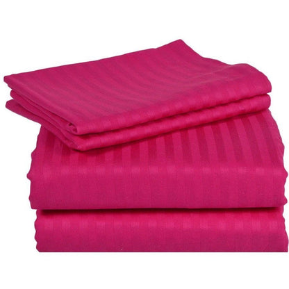 EGYPTIAN STRIPE BED SHEET WITH 2 PILLOW CASES