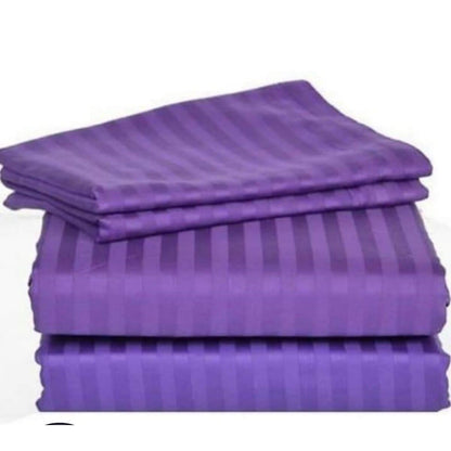EGYPTIAN STRIPE BED SHEET WITH 2 PILLOW CASES