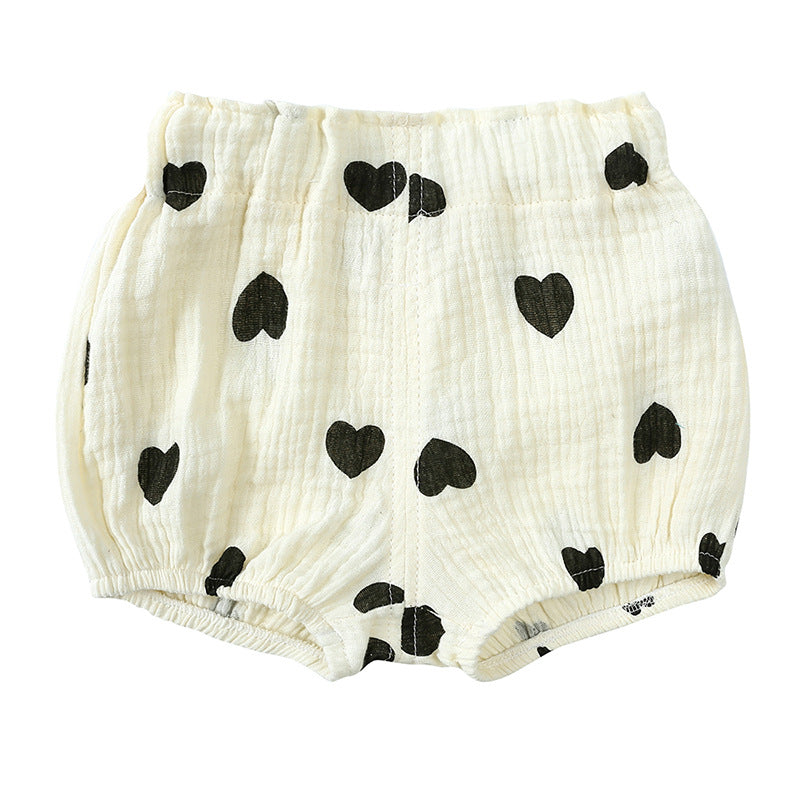 0-5Y Baby Girls Boys Pumpkin Shorts Summer Soft Cotton Kids Shorts Adorable Prints and Elastic Waist Easy Wear Shorts Clothes