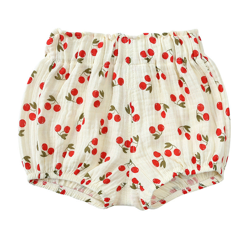 0-5Y Baby Girls Boys Pumpkin Shorts Summer Soft Cotton Kids Shorts Adorable Prints and Elastic Waist Easy Wear Shorts Clothes