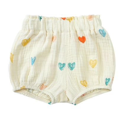 0-5Y Baby Girls Boys Pumpkin Shorts Summer Soft Cotton Kids Shorts Adorable Prints and Elastic Waist Easy Wear Shorts Clothes