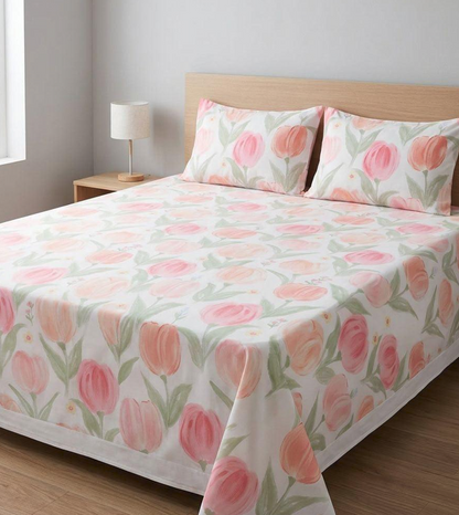Egyptian Cotton Printed Bed Sheets – Soft, Stylish & Comfortable – Free Delivery - Promotion Pack