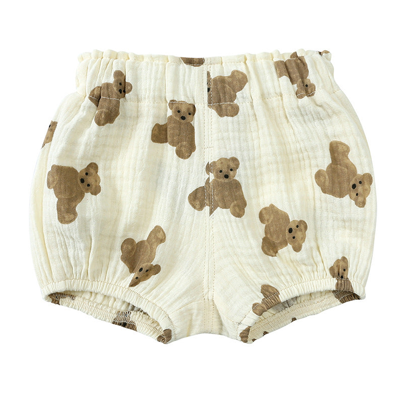 0-5Y Baby Girls Boys Pumpkin Shorts Summer Soft Cotton Kids Shorts Adorable Prints and Elastic Waist Easy Wear Shorts Clothes