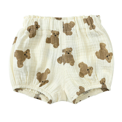 0-5Y Baby Girls Boys Pumpkin Shorts Summer Soft Cotton Kids Shorts Adorable Prints and Elastic Waist Easy Wear Shorts Clothes