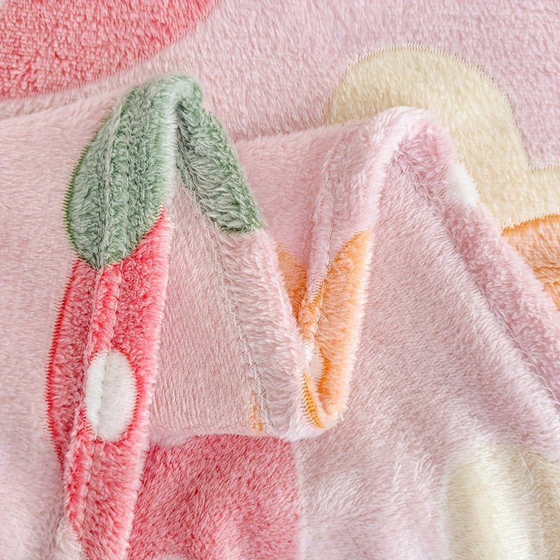 1 piece floral print soft flannel blanket – suitable for use on beds, sofas，suitable for all seasons.