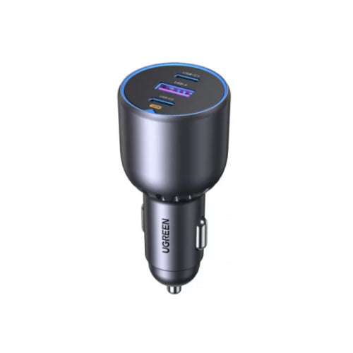UGREEN 130W Dual Type-C & 1x USB Ports Metal Car Charger – EC705 - 35025