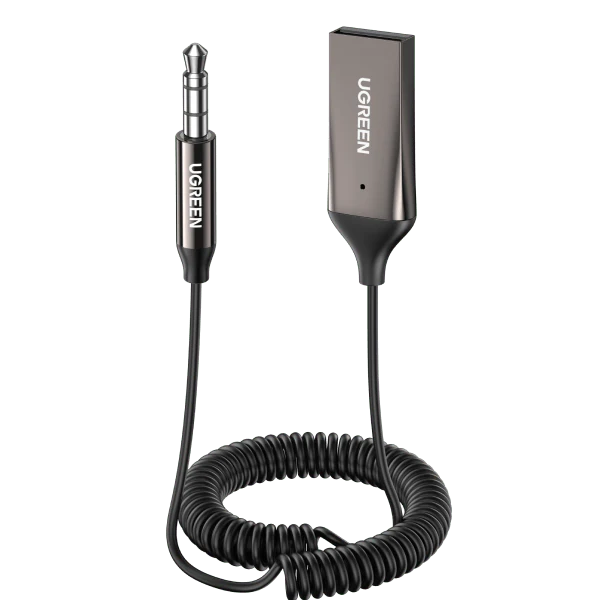 UGREEN 5.0 Bluetooth 3.5mm Aux Car Receiver with Mic - 70601