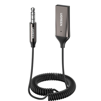 UGREEN 5.0 Bluetooth 3.5mm Aux Car Receiver with Mic - 70601