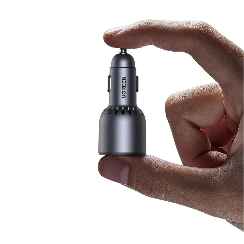 UGREEN 75W Dual Type-C & 1x USB Ports Metal Car Charger – EC703 - 35024