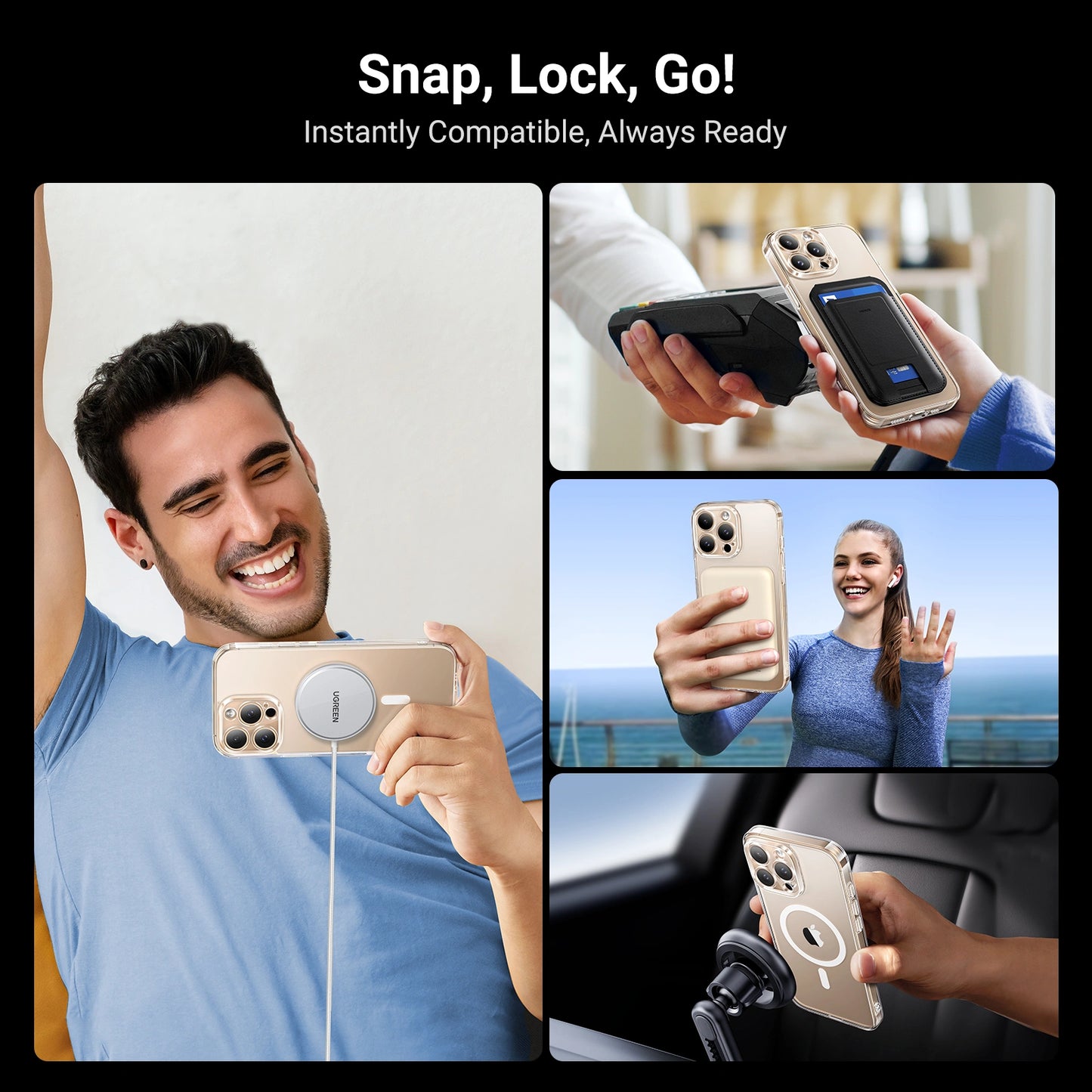 UGREEN iPhone 16 Pro Max Classy Clear Magnetic Protective Case for Upgraded Version – CA112 - 45924