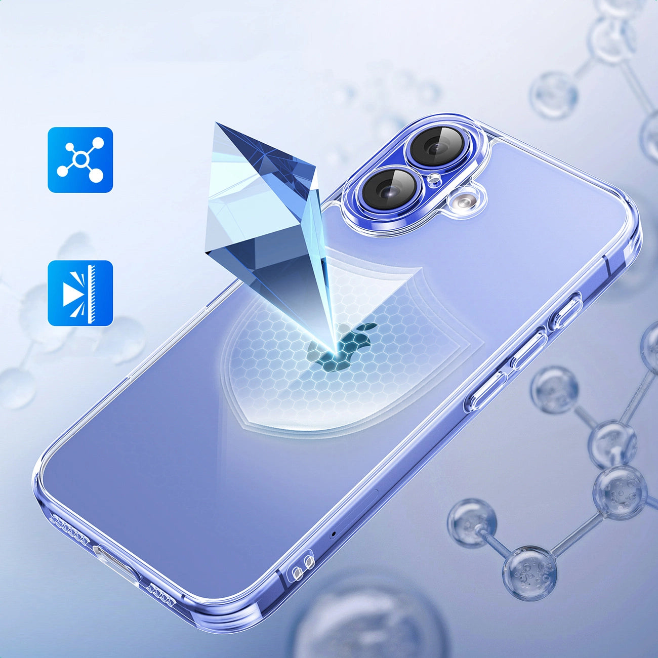 UGREEN iPhone 16 Classy Clear Protective Case- CA105 - 45917