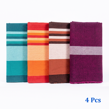 High Quality Handloom Cotton Bedsheet 72x90 (Random Colors)