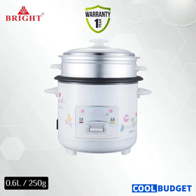 Bright 600ml Rice Cooker – Compact, 300W, Fast & Convenient