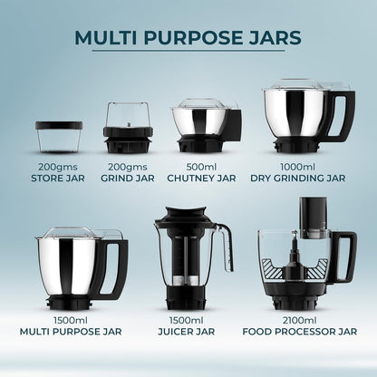 BUTTERFLY FOOD PROCESSOR ELEKTRA 6 JARS 750 W - 4