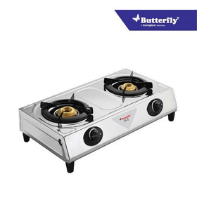 BUTTERFLY STAIN LESS STEEL GAS STOVE BSSM AI 2 BURNERS - A08