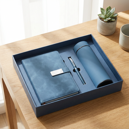 Premium Gift Set – Notebook, Pen & Smart Temperature Display Vacuum Insulated Stainless Steel Bottle