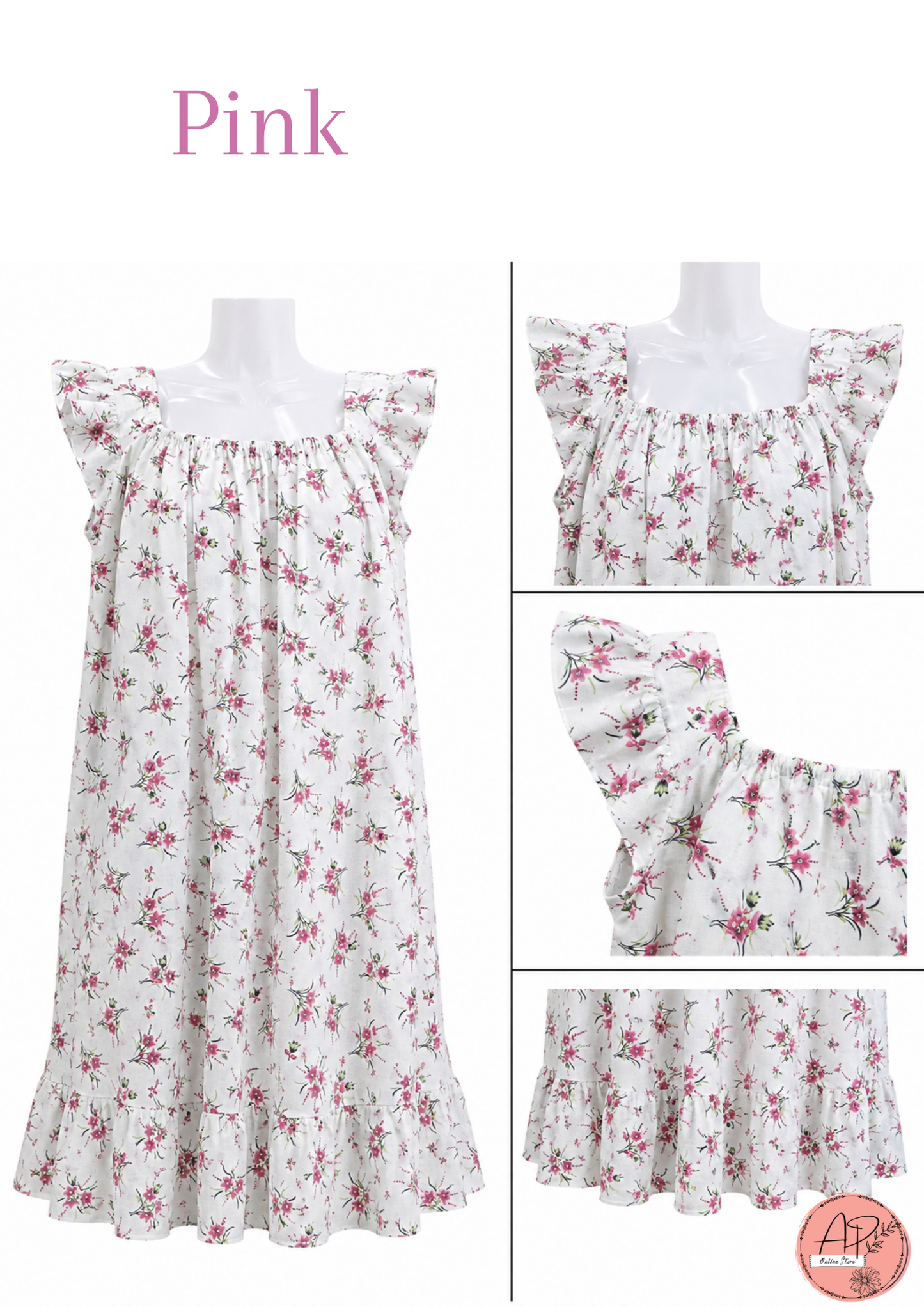 Women Night Dress / Ladies Night Dress – Les Cotton | Comfortable | Multicolor | Free Size