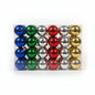 Christmas Ball Ornaments Set - Multi Color Metallic Collection (Blue, Green, Silver, Red & Gold) - 1