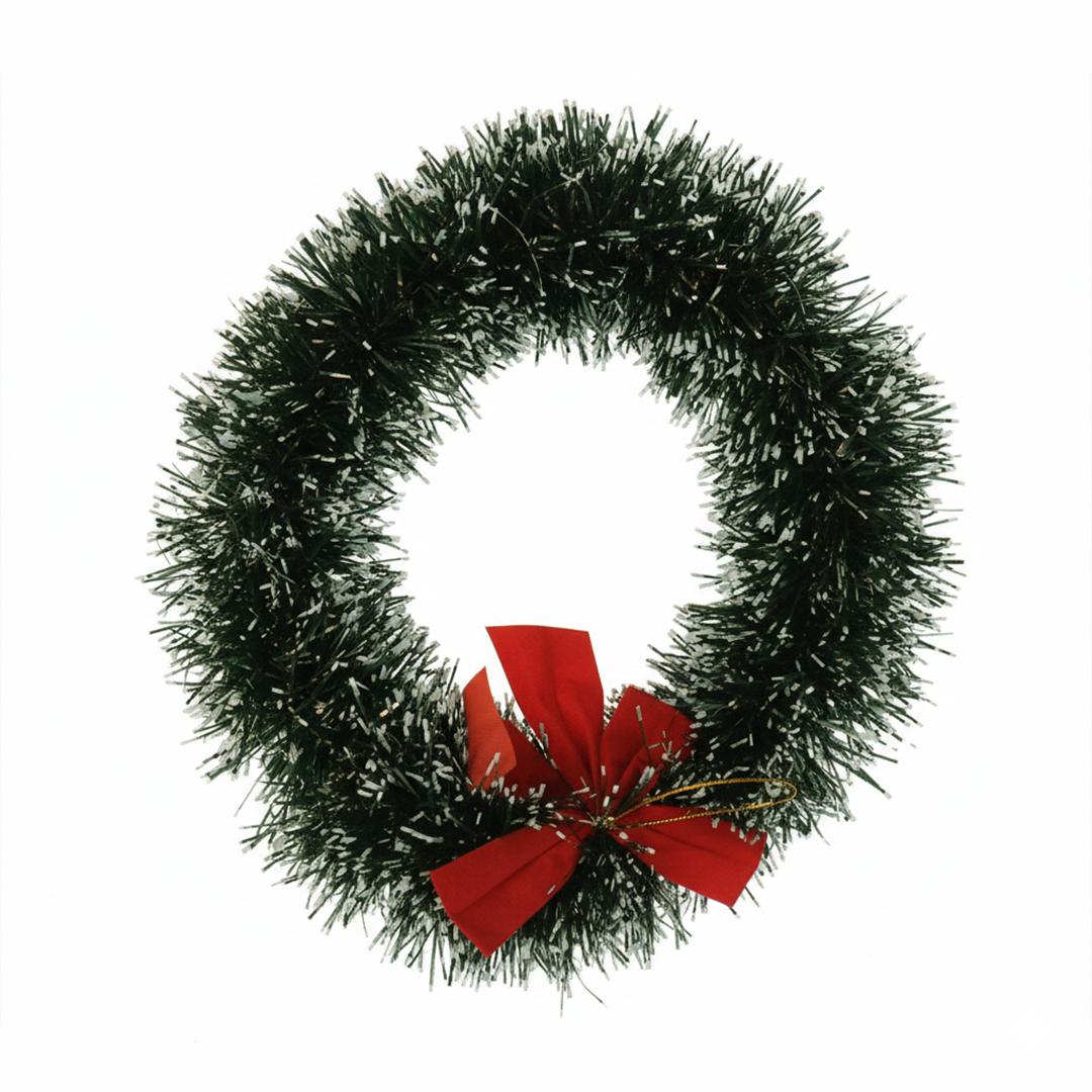 Christmas Bowknot Green Wreath Decorative Pendants Exquisite Design Lightweight Festival Decoration - 1