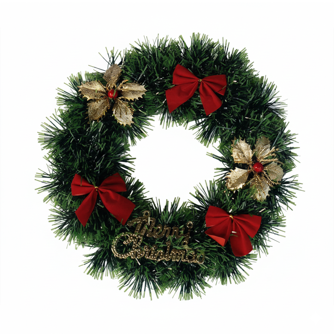 Christmas Decoration Garland Front Door Window Decoration Christmas Wreath Pendant Ornament - 1
