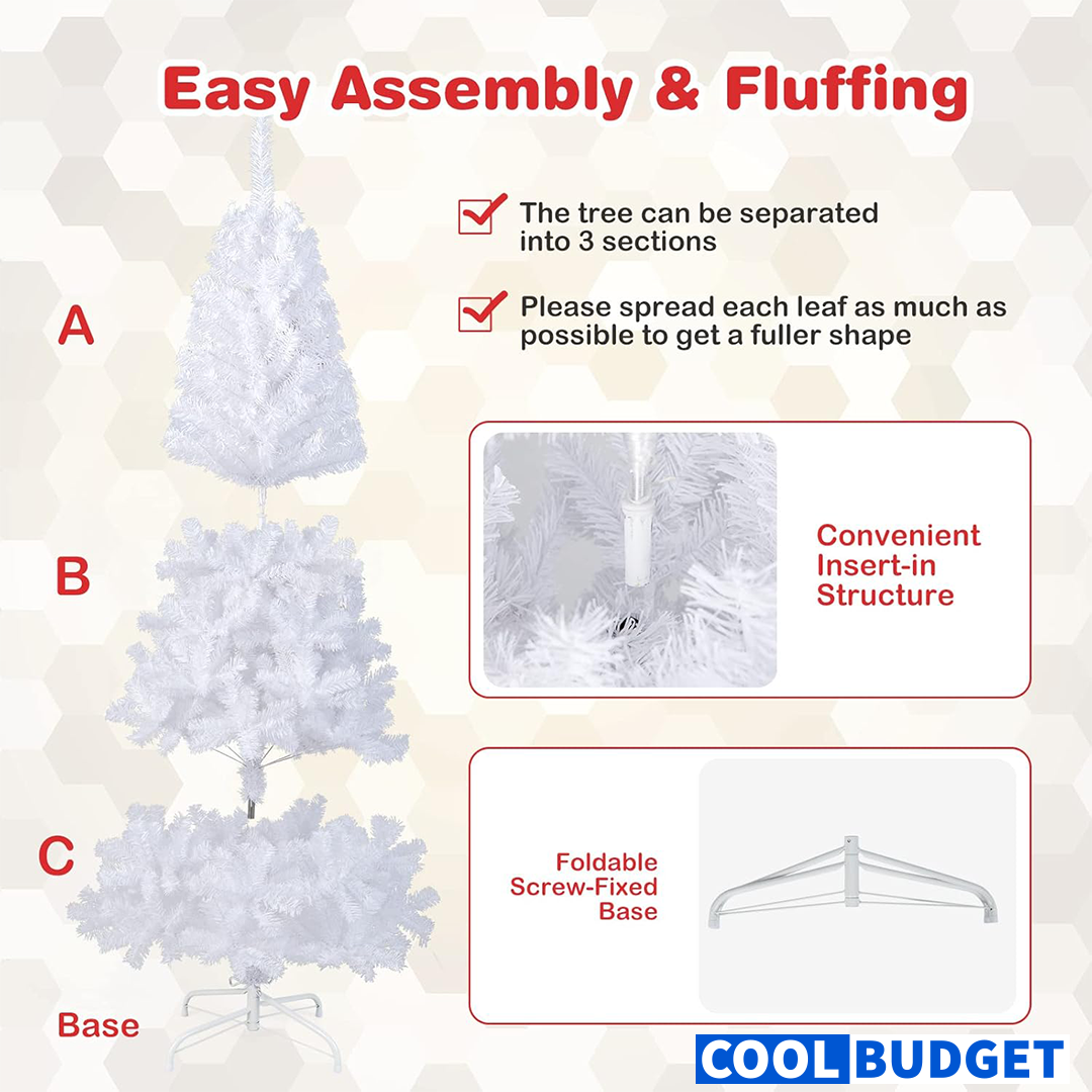 Christmas Tree (Green / White) | 3 - 7 Ft - 15