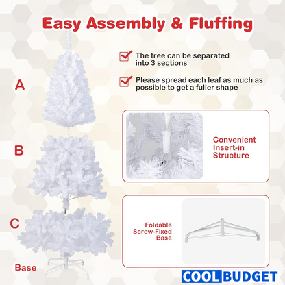 Christmas Tree (Green / White) | 3 - 7 Ft - 15