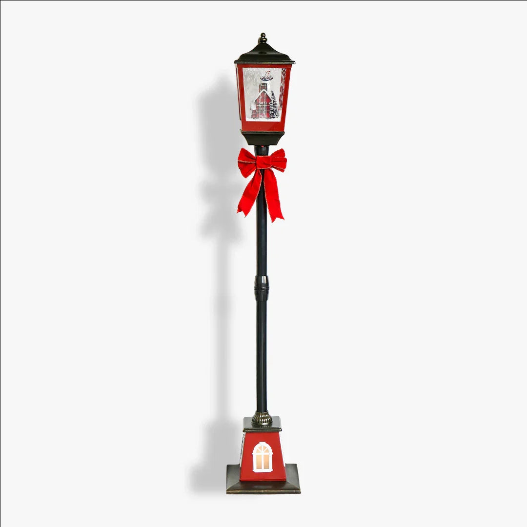 Dark red and black brush gold lamp post- 157cm LED018 - 1