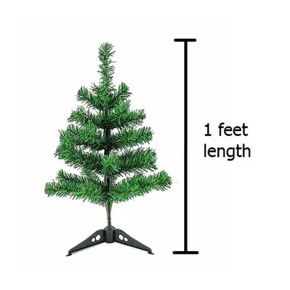 1ft Artificial Green Colour Christmas Tree – Christmas Decoration - Plastic