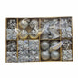 Deluxe Silver Christmas Ornament Collection - Mixed Shapes Set with Balls, Bells, Gift Boxes - 1
