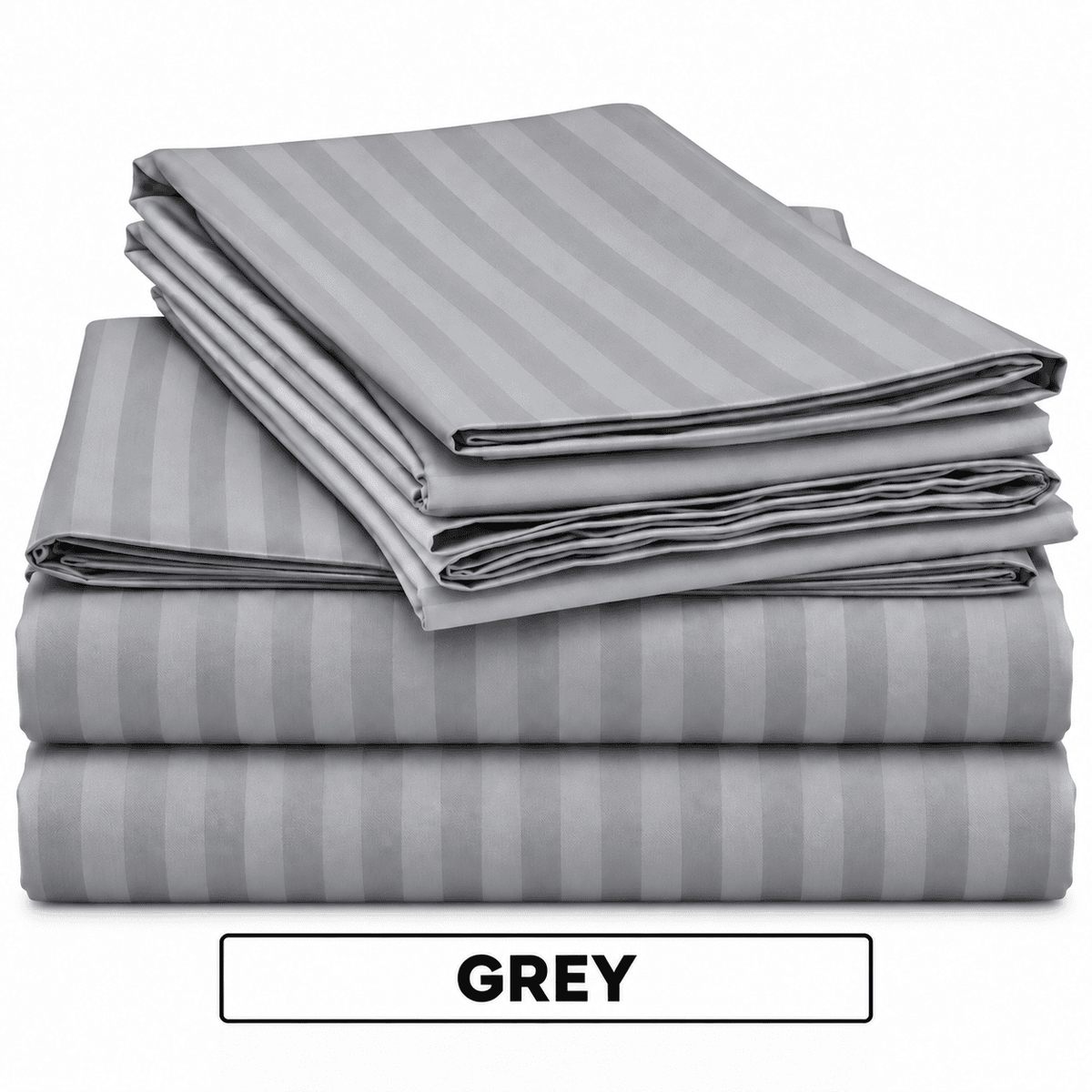 2 Pcs Offer Pack | Premium Egyptian Cotton Striped Bed Sheets | Soft, Stylish and Comfortable - Multi Colours - Free Delivery